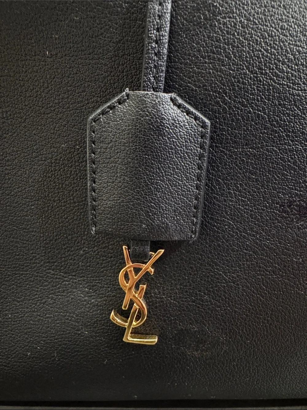 Authentic Black YSL Shopping Tote